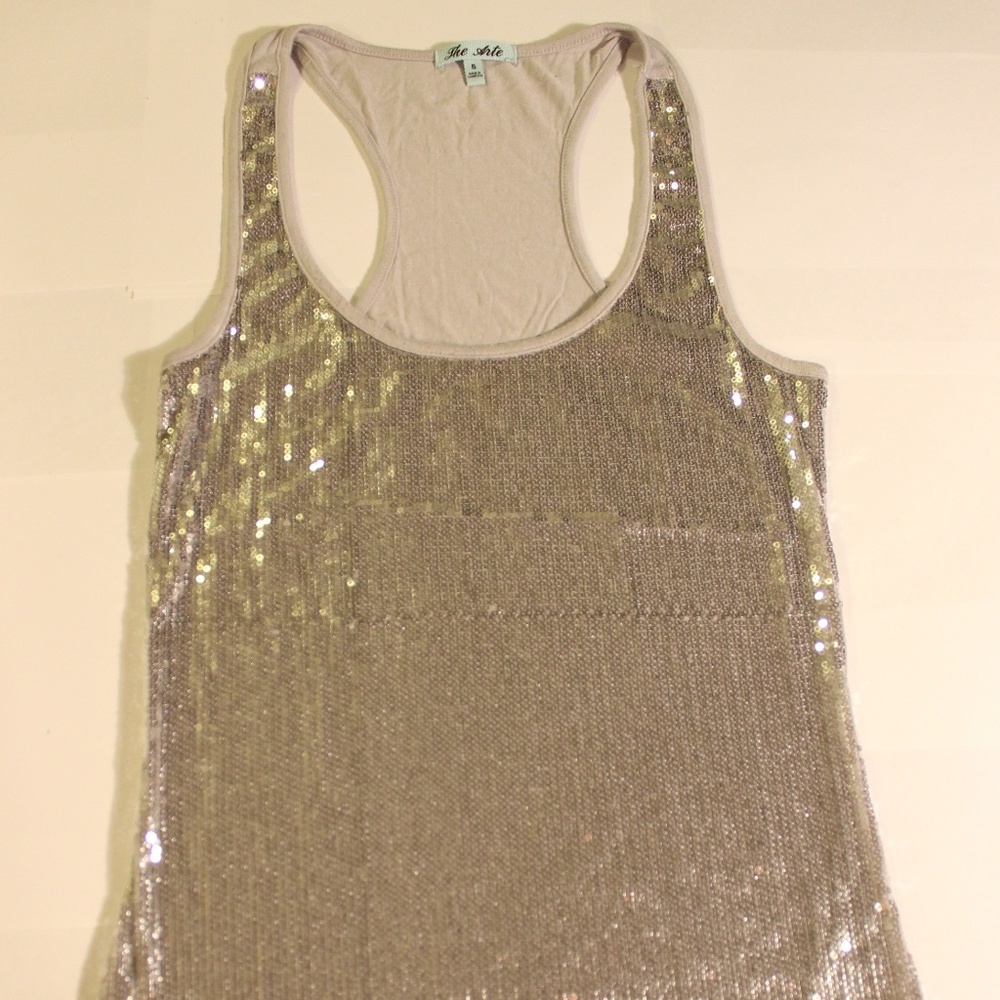 Silver Sequin Tank top